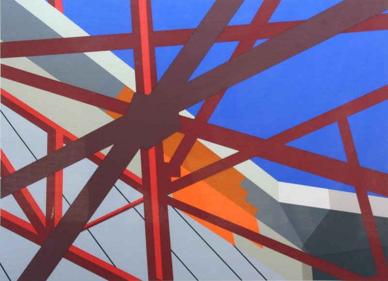 Allan D'Arcangelo (1930-1998): Untitled (Abstract), 1979, Silkscreen, 26" x 34" (image), A/P Ed. 14/40, SLR, Framed.