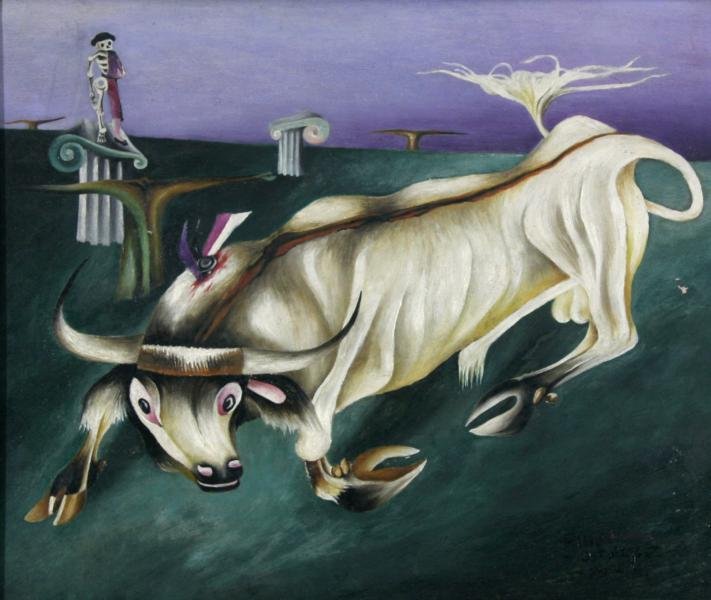 Alonzo Harrod (1877-1939): He Remained Cold, c. 1930s, Oil on Board., 14" x 16.5", Signed Lower Right, Framed
