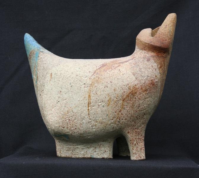Sophie Fenton (1916-2005): Animal Figure Vessel, n.d., Glazed Stoneware, 10.5" x 9.5" x 7.5", Signed on Bottom
