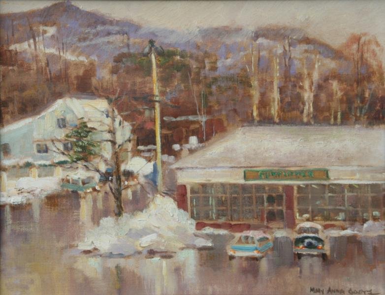 Mary Anna Goetz (b.1946): Bradley Meadows, 1991, Oil on Canvas, 14" x 17", SLR, Framed