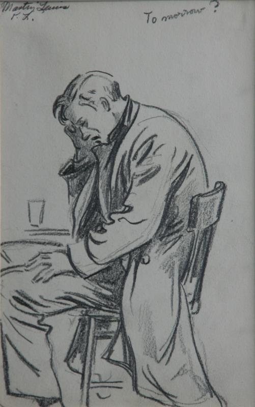 Martin Lewis (1881-1962): Tomorrow, c. 1928, Graphite on Paper, 8.5" x 6", SUL and Estate Stamp on Verso, Unframed