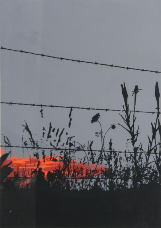 C. Johnson, n.d.: Sunset, c.1970, Silkscreen 17.25" x 12.75", SLR, Ed. 9/100, Framed. University of Illinois.