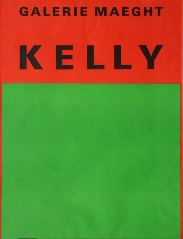 Ellsworth Kelly (b. 1923): "Kelly", Galerie Maeght Exhibition Poster, 1964, Lithograph, 26" x 20", N/A, Edition 1,000, Framed. Maeght - publisher.