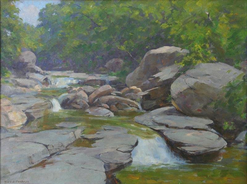 Allen Cochran (1888-1971): Sawkill Creek, Woodstock, N.Y., Oil on Canvas, Framed. RESERVE.