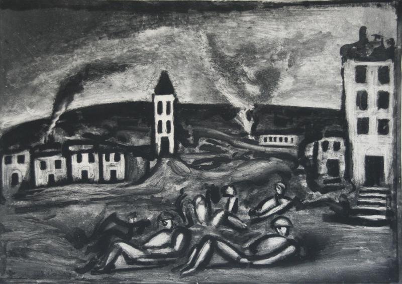 George Rouault (1871-1958): Untitled (Miseries of War), c. 1935, Lithograph, Ed. 23/30, 16.5" x 23", SLL in Stone, Unframed.