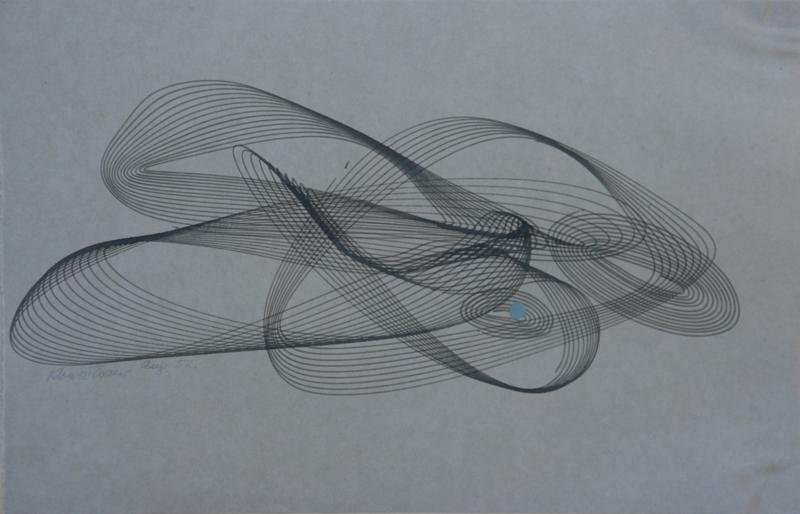 Konrad Cramer (1888-1984): Untitled, 1952, Ink on Paper, 8.5" x 12", SLL, Unframed.