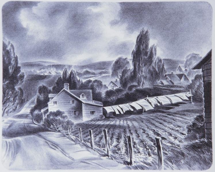 Henry Winzenreid (1892-1981): Monday, c. 1950, Lithograph, 9.5" x 11.5", SLR, Unframed.