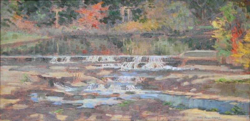 Mary Anna Goetz (b. 1946): Little Spills - Zena Pond, c. 1996. 10" x 20", SLR, Framed.