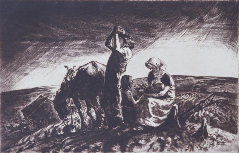 John Costigan (1888-1972): Workers of the Soil, c. 1950, 8.5" x 13", SLR, Unframed.