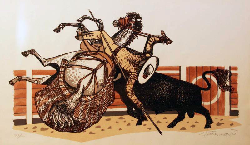 Fletcher Martin (1904-1979): Picador, c. 1970, Serigraph, 42/100, 23 1/4" x 39", Framed.