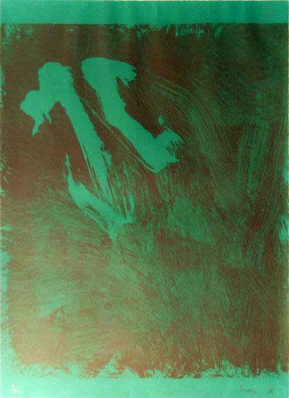 Cleve Gray (1918-2004): Untitled, 1976, Screenprint, Ed. 3/40, 28" x 20 1/2", SLR, Framed.