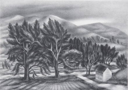 Albert Heckman (1893-1971): Tumbledown Tree, c. 1950, lithograph, 11 1/4" x 16", SLR, Framed.