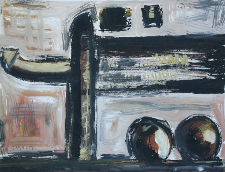 Rolph Scarlett (1889-1984): Untitled, c. 1940, Gouache on Paper, 17" x 23", SLL, Unframed.
