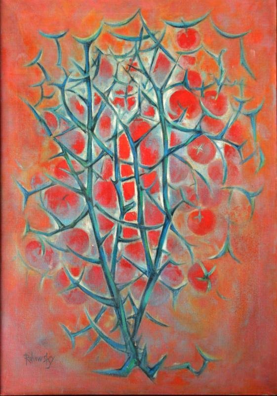 Meyers Rohowsky (1900-1974): Joy of Life, c. 1960, Oil on Canvas, 36 1/4" x 25 3/4", SLL, Framed.
