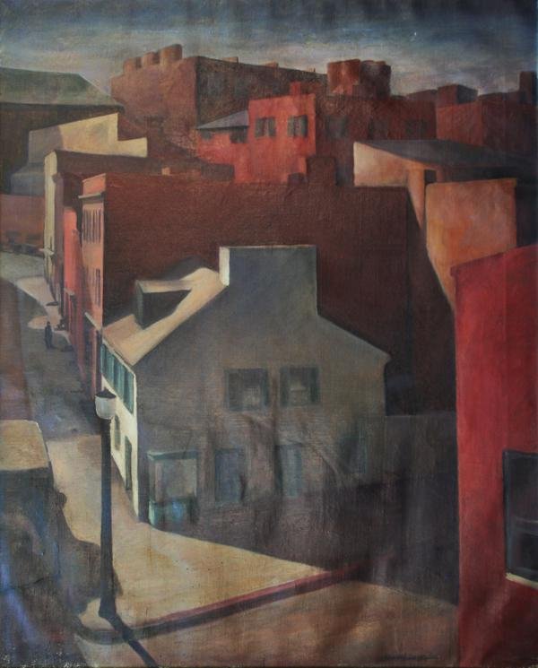 Howard Despeaux (20th Century): Baltimore, c. 1945, Oil on Canvas, 32" x 26", SLR, Framed. Reserve.