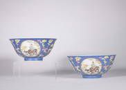 A pair of famille-rose 'figure' bowl