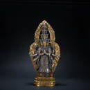 A gilt-bronze statue of Avalokitesvara