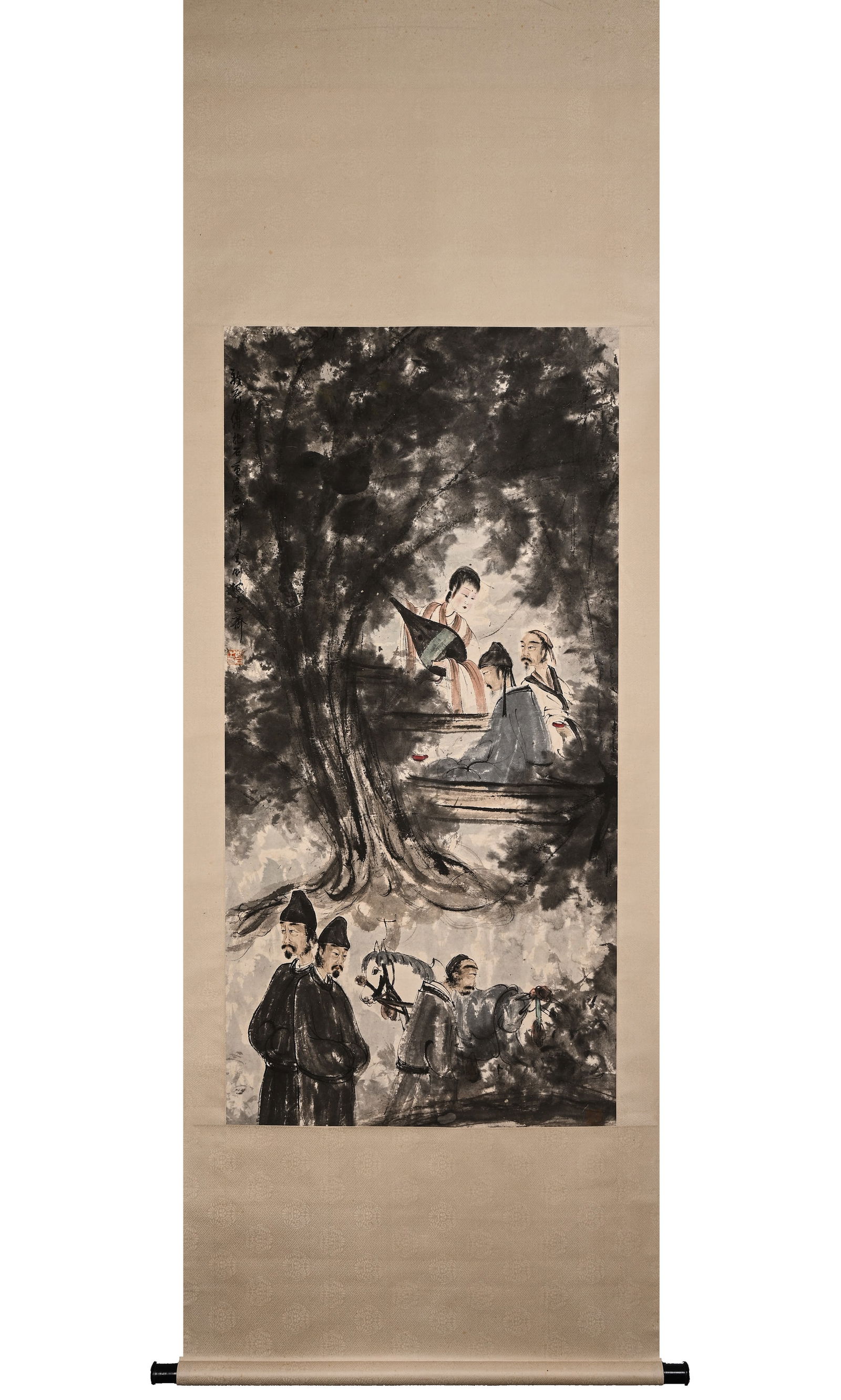 Fu Baoshi mark figure vertical shaft: 68??137