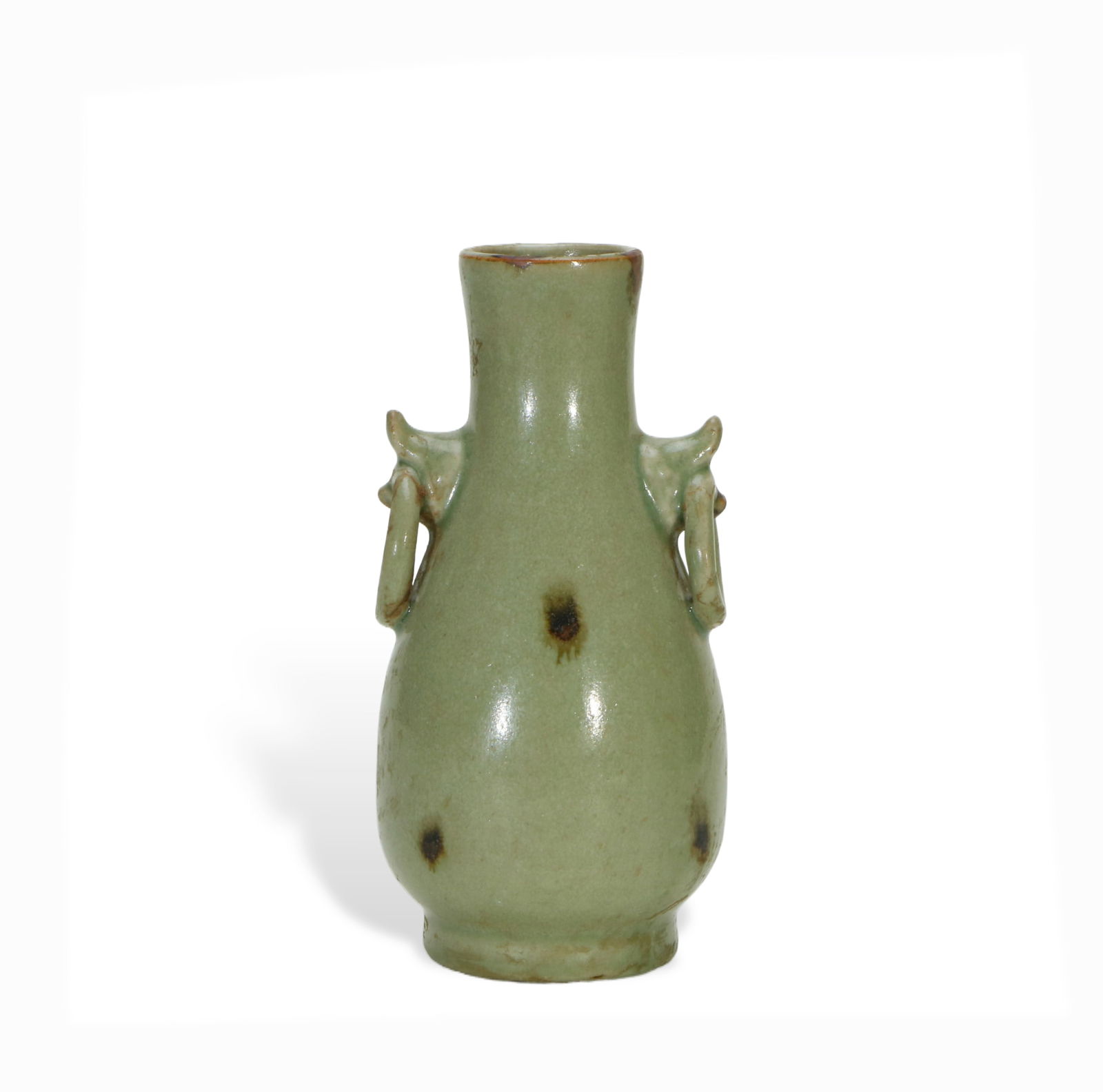 Celadon amphora: Height 16.4cm, bottom 5.6cm