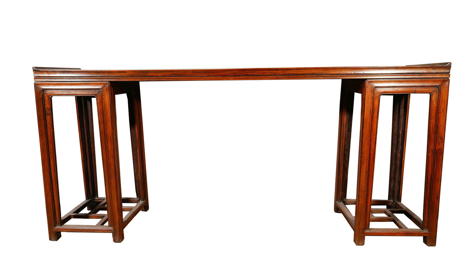 Huanghuali upturned table: Height 90.5cm Width 196cm
