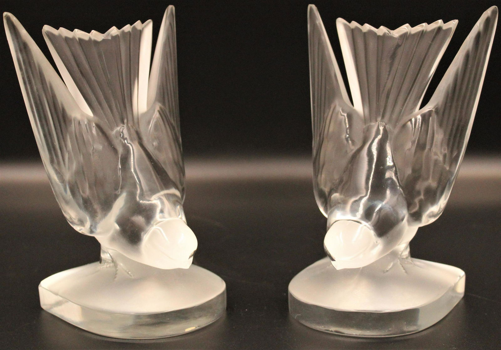 Lalique Dove Bookends- Signed (1 of 2)