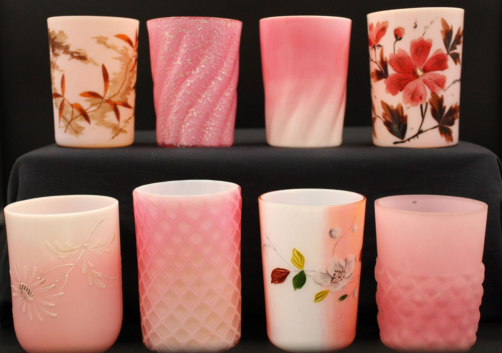8 pcs Pink Victorian Tumblers (1 of 1)