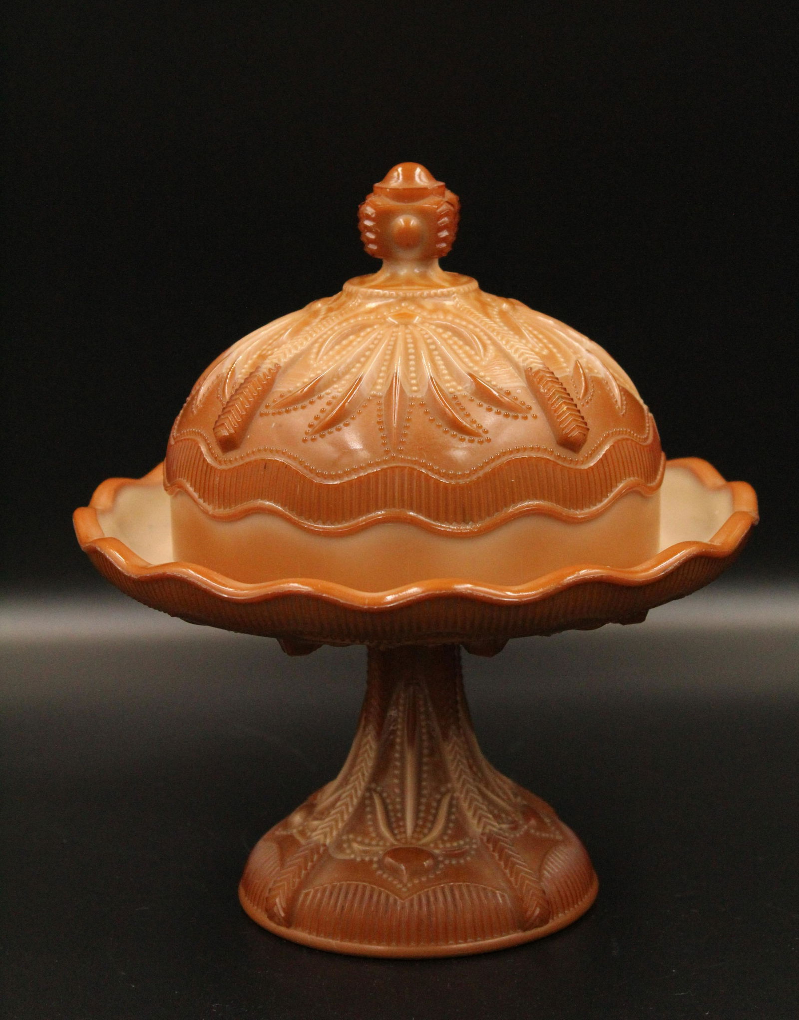 Greentown Chocolate Glass Cactus Butter (1 of 3)