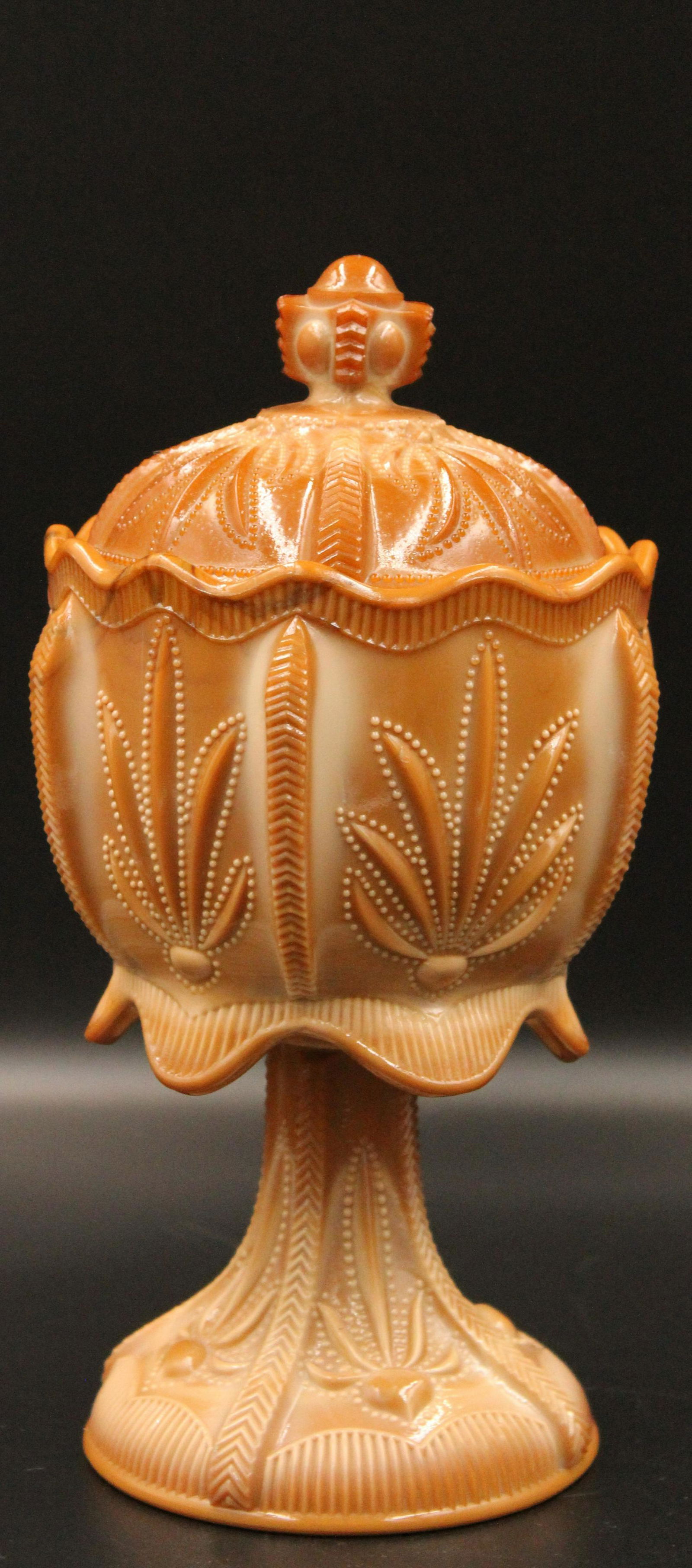 Greentown Chocolate glass Cactus Sugar (1 of 2)