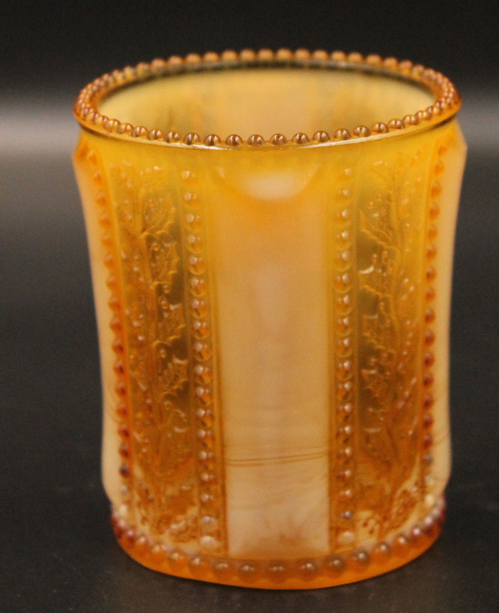 Greentown Holly Amber Rare Beaded Toothbrush (1 of 3)