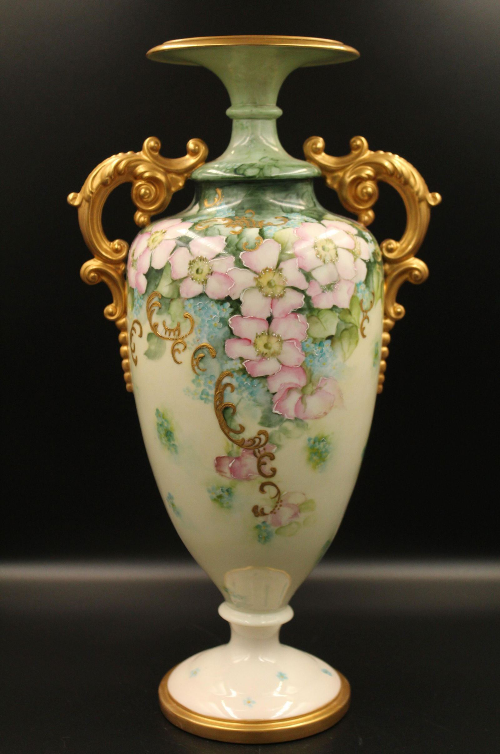 American Belleek Porcelain Double Handle Vase (1 of 5)