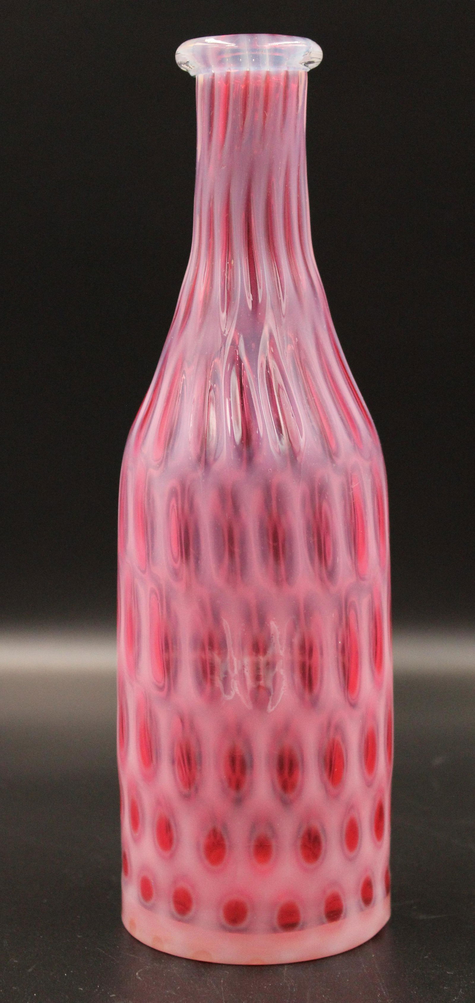 Phoenix Cranberry Opalescent Barber Bottle (1 of 2)
