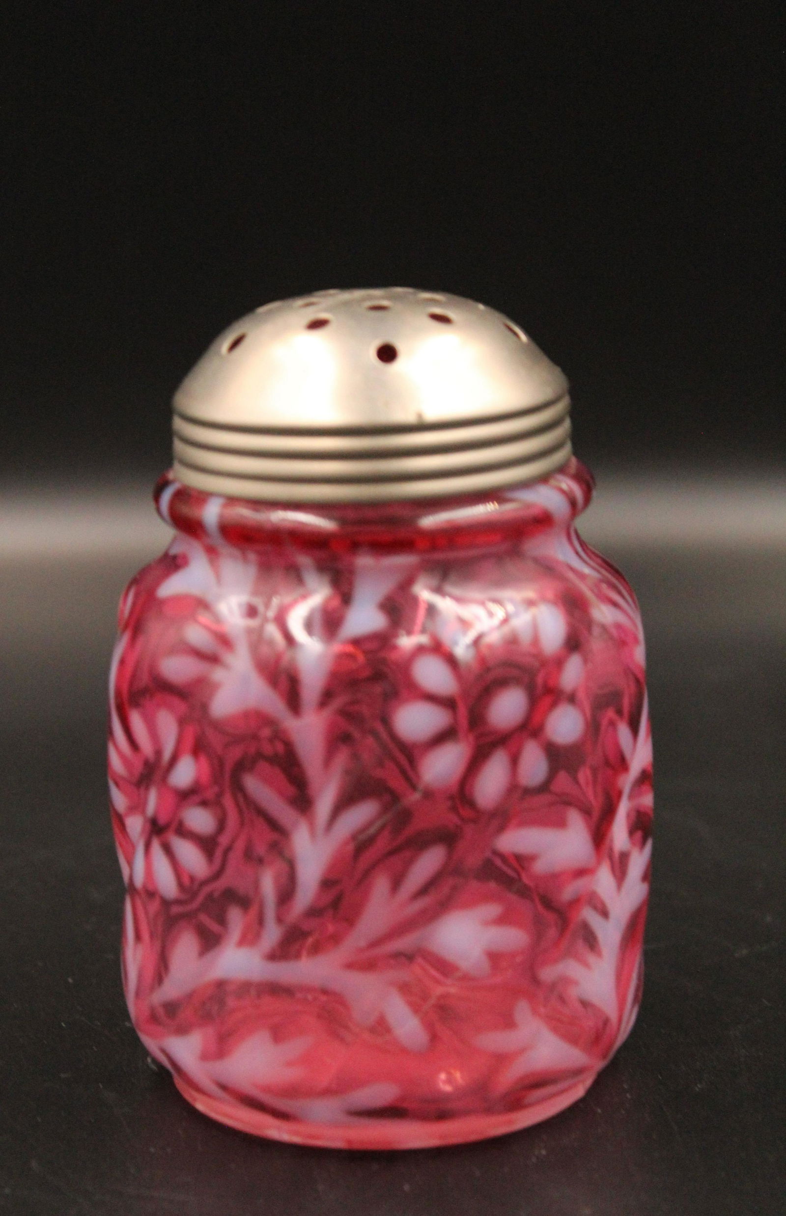 Northwood Cranberry Opalescent Sugar Shaker (1 of 2)