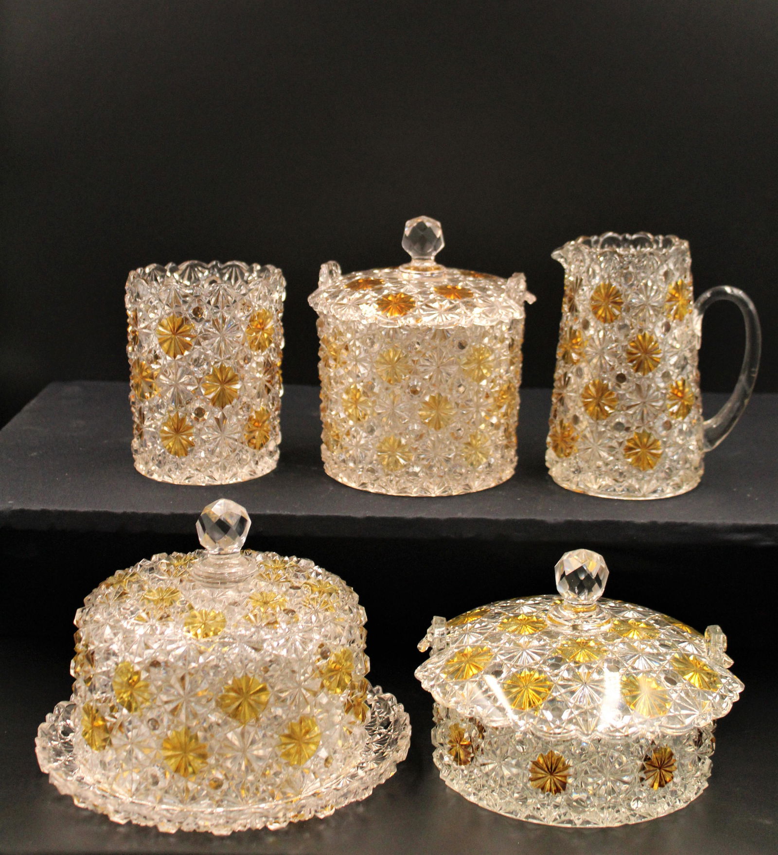 Hobbs Francesware Amber Stain Daisy Button Set (1 of 4)