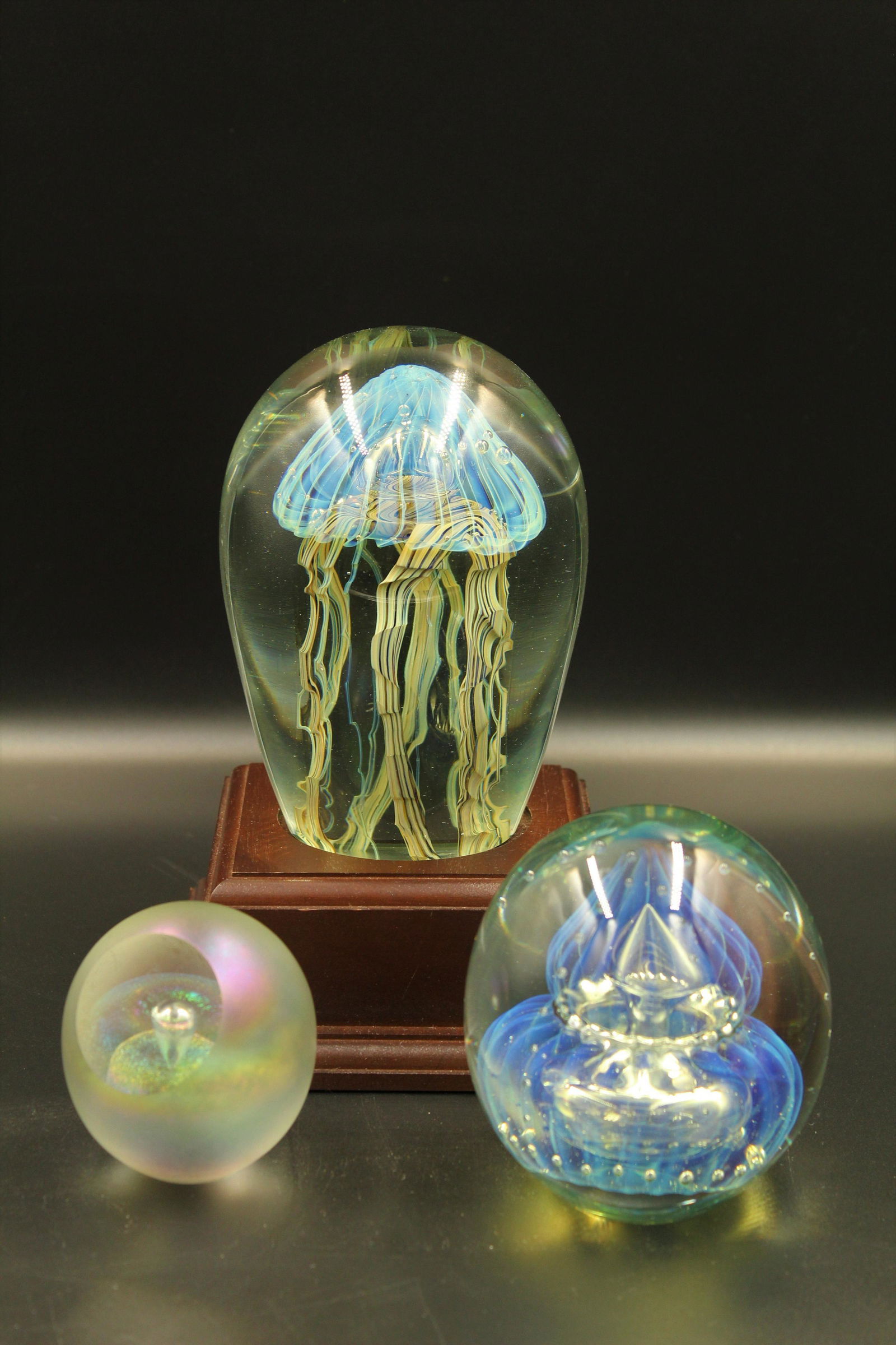 3pc. Lot Eickholt Glass Paperweights (1 of 5)
