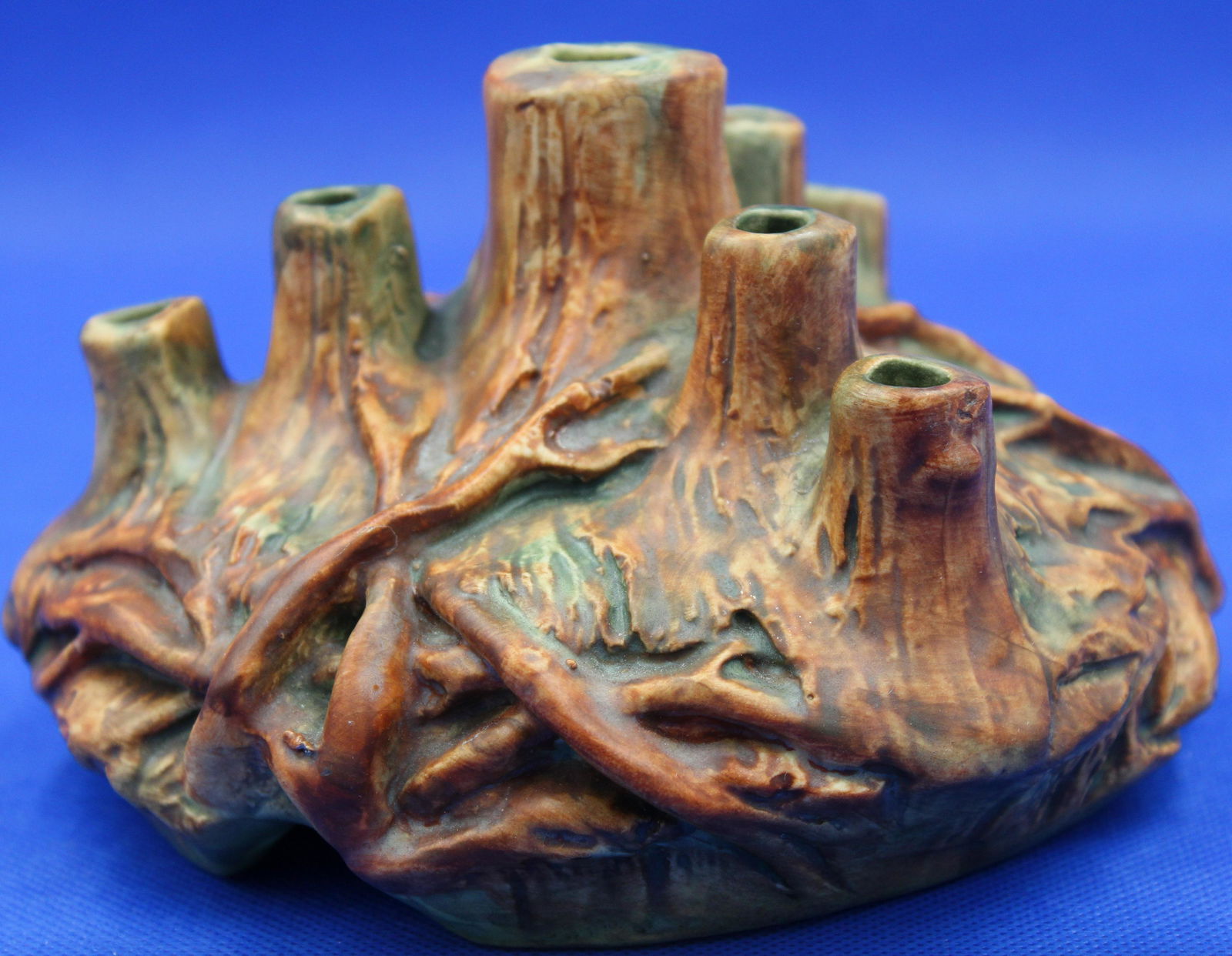 Weller Pottery Woodcraft Flower Frog (1 of 3)