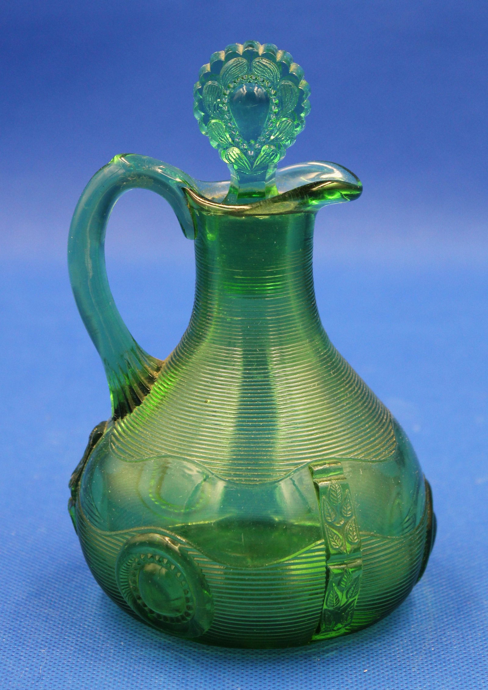 Greentown Glass Dewey Victorian Cruet (1 of 2)