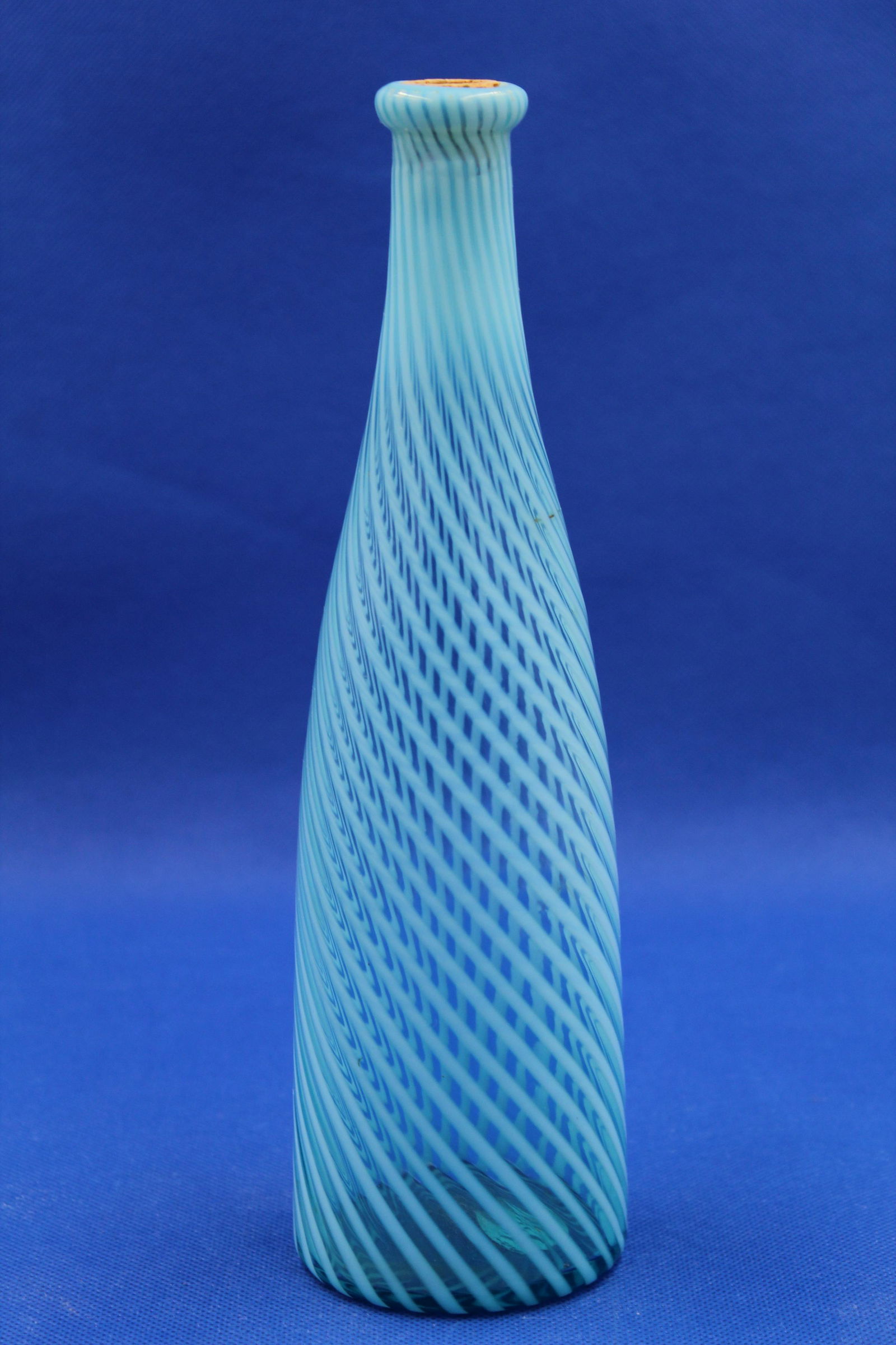 Victorian Blue Opalescent Swirl Barber Bottle (1 of 1)