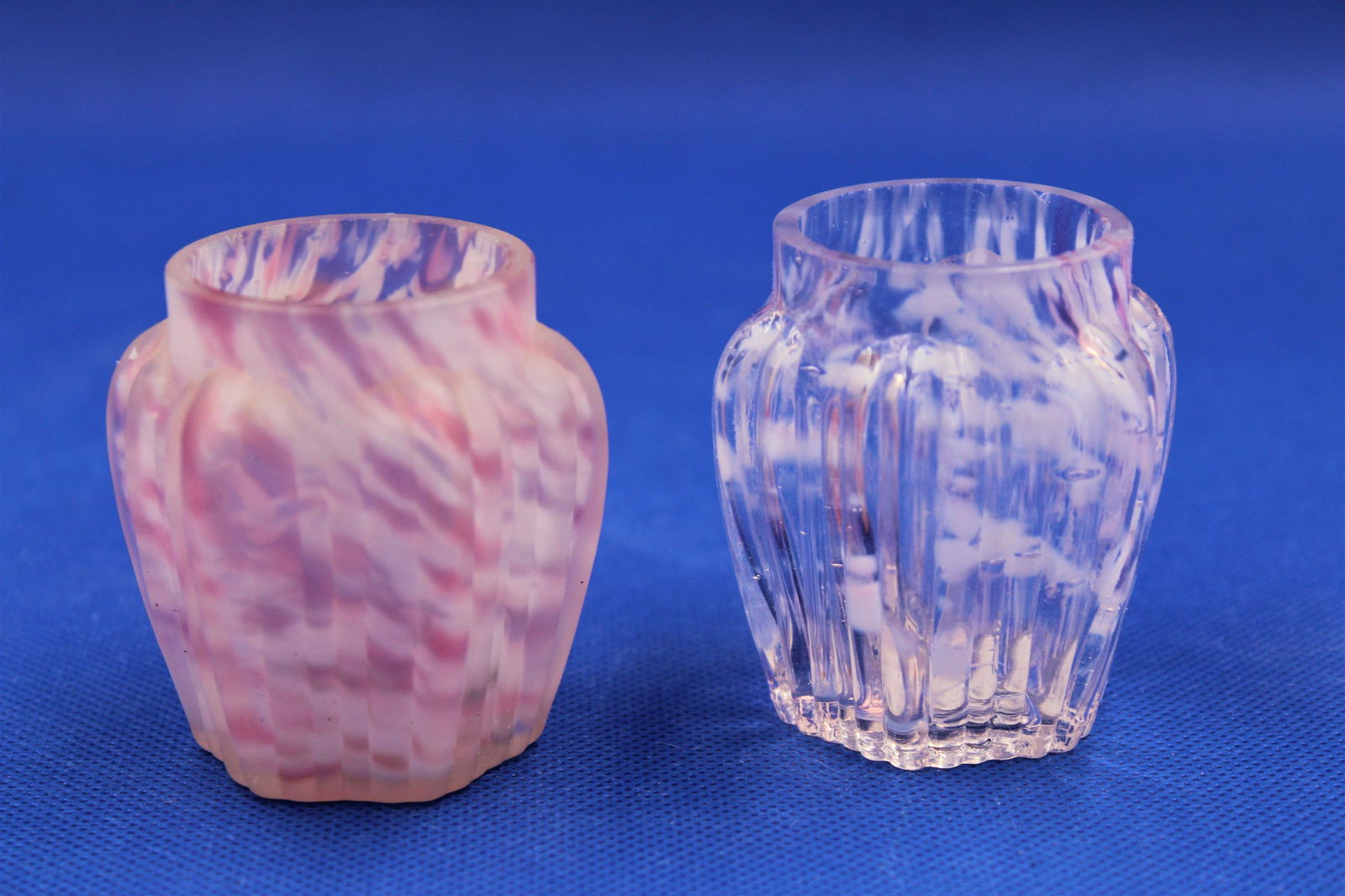 2pc. Lot Northwood Cranberry Pillar Toothpick Holders (1 of 3)