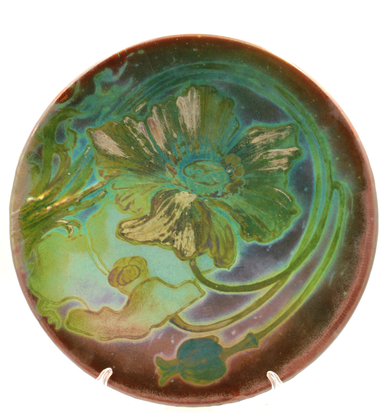 Weller pottery Sicard 12" Plaque (1 of 3)