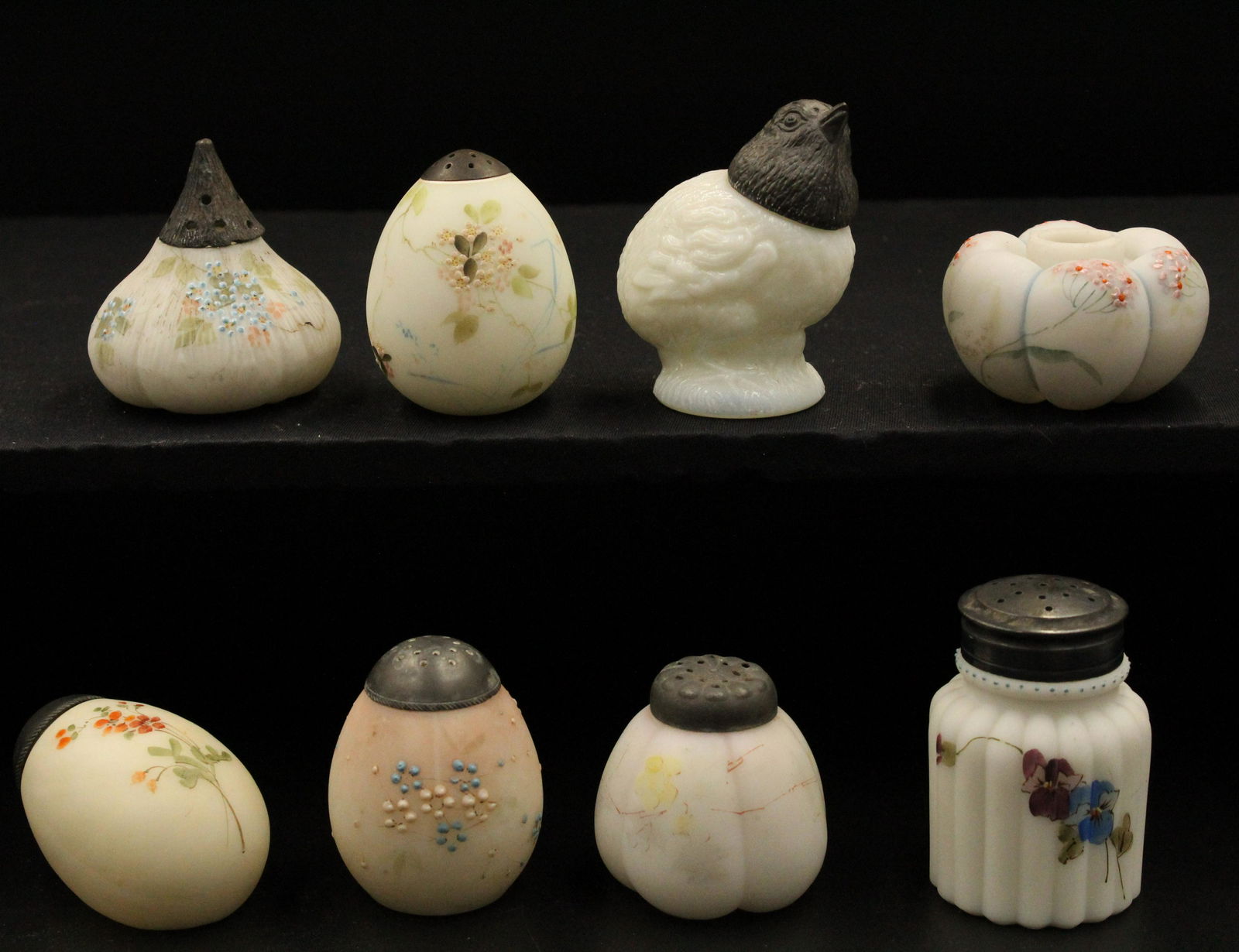 8pc. Lot of Mt Washington Glass Salt Shakers (1 of 4)