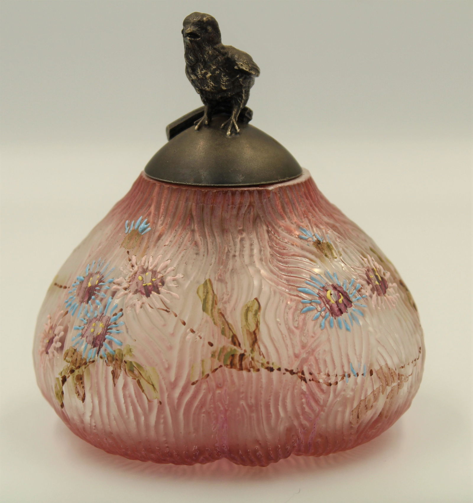 Exceptionally Rare Mt. Washington Glass Glue Pot (1 of 2)