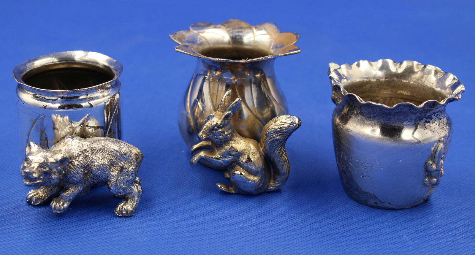 3pc Lot Victorian Meriden Figural Toothpicks (1 of 5)