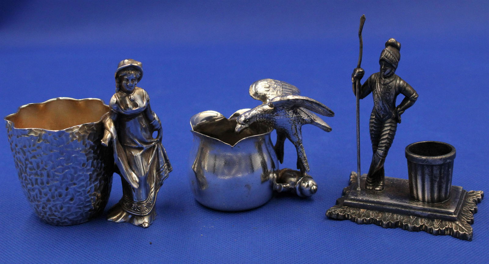 3pc. Lot Victorian Figural Silverplate Toothpicks (1 of 5)