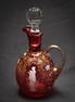 Cranberry gilt Enameled Mary Gregory Victorian Cruet