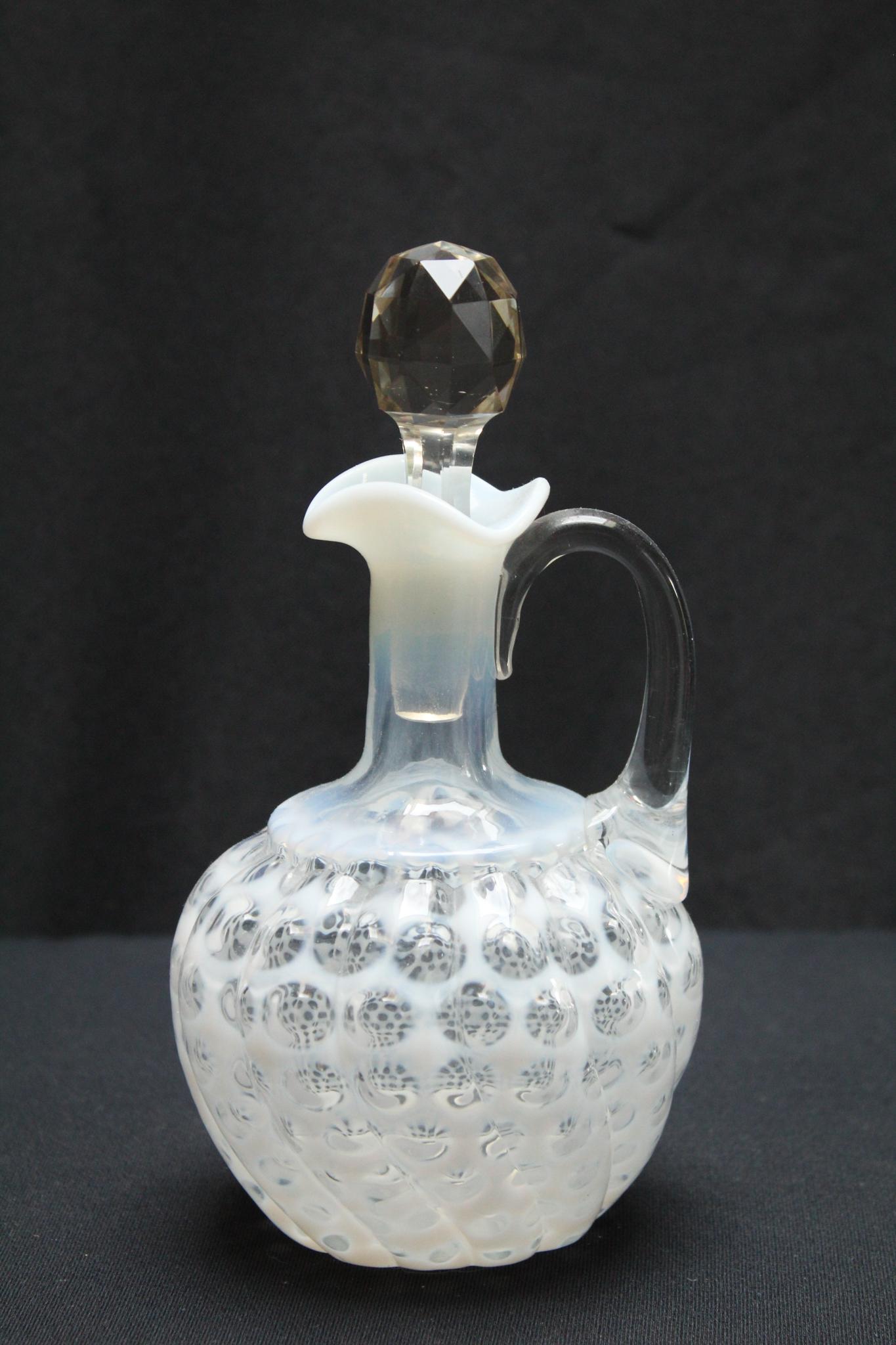 Hobb's Opalescent Windows Swirled Victorian Glass Cruet (1 of 3)