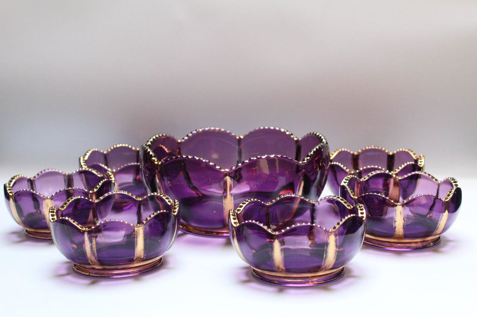 Scarce Riverside Amythest  X-Ray Victorian Glass Berry (1 of 5)