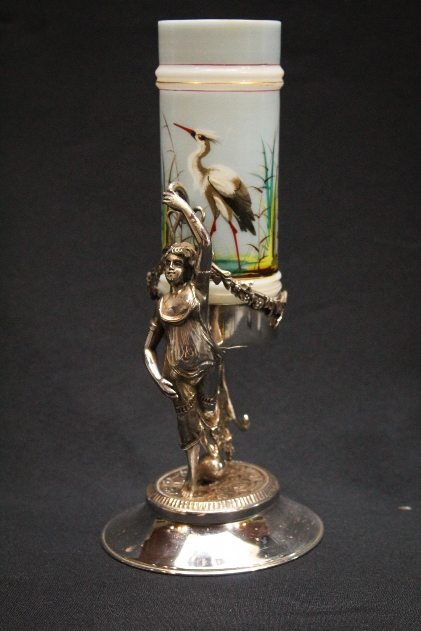 Smith Bros. Figural Wilcox Silverplate Cylinder Vase (1 of 5)