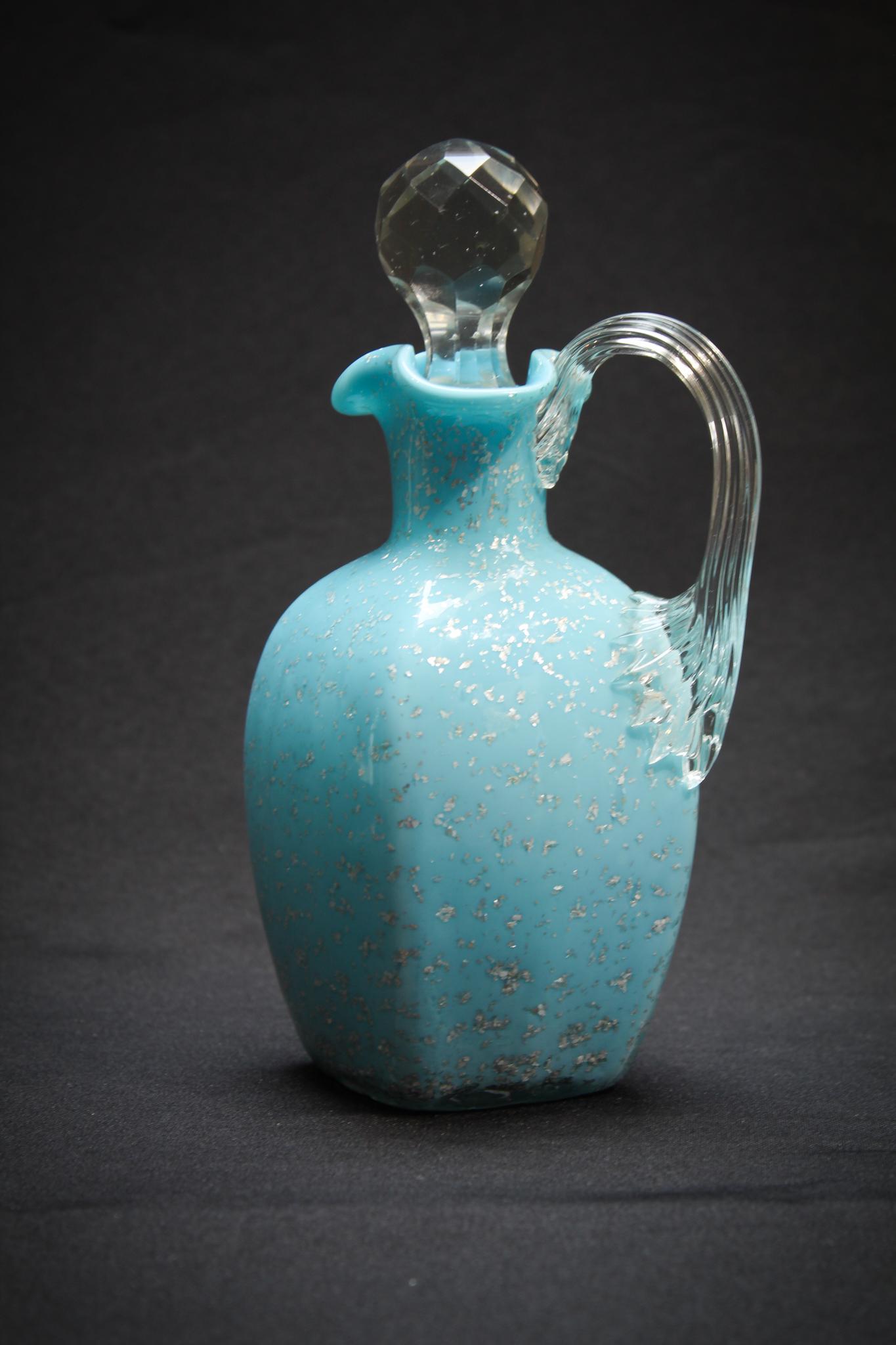 Rare Phoenix Victorian Blue Adventurine ketchup Bottle (1 of 4)