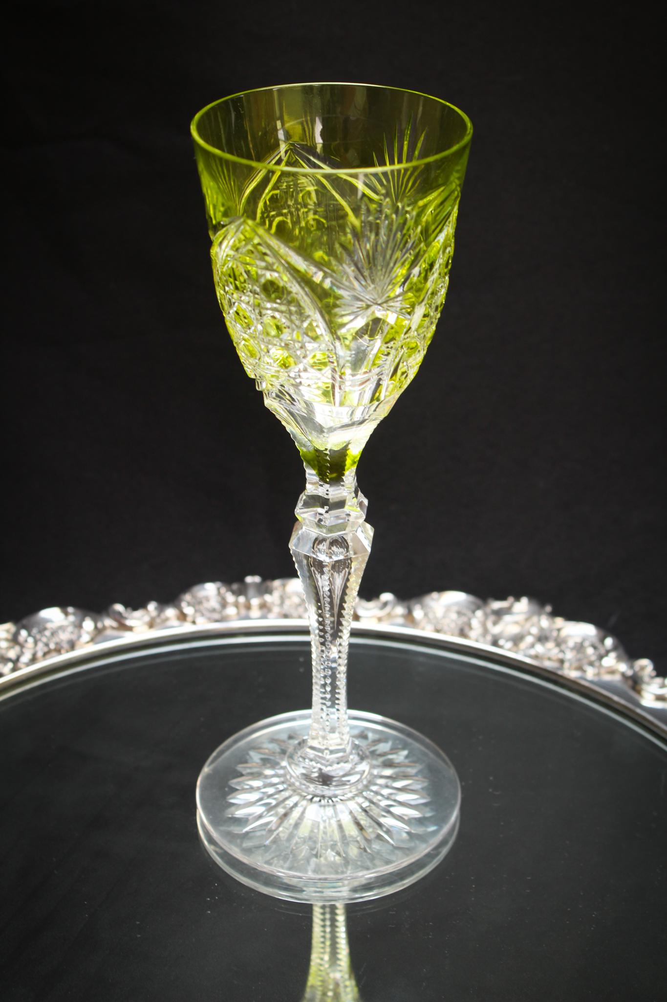 Signed Val St. Lambert Cut Stem (1 of 5)