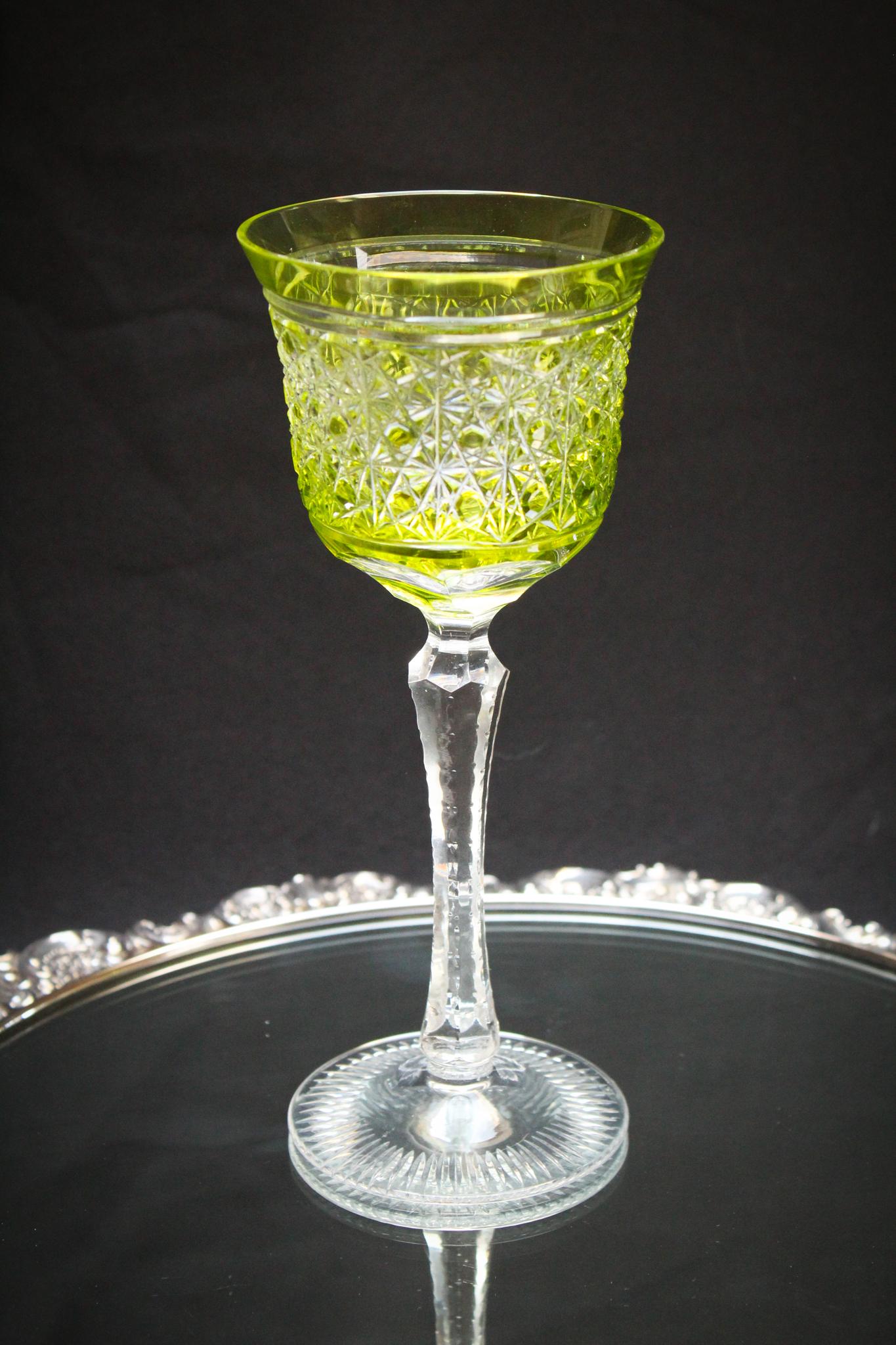 Val St. Lambert Citron cut to Clear Stem (1 of 5)